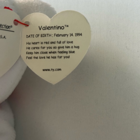 RETIRED 1994 VALENTINO BEANIE BABY WITH BROWN NOSE - Picture 6 of 7